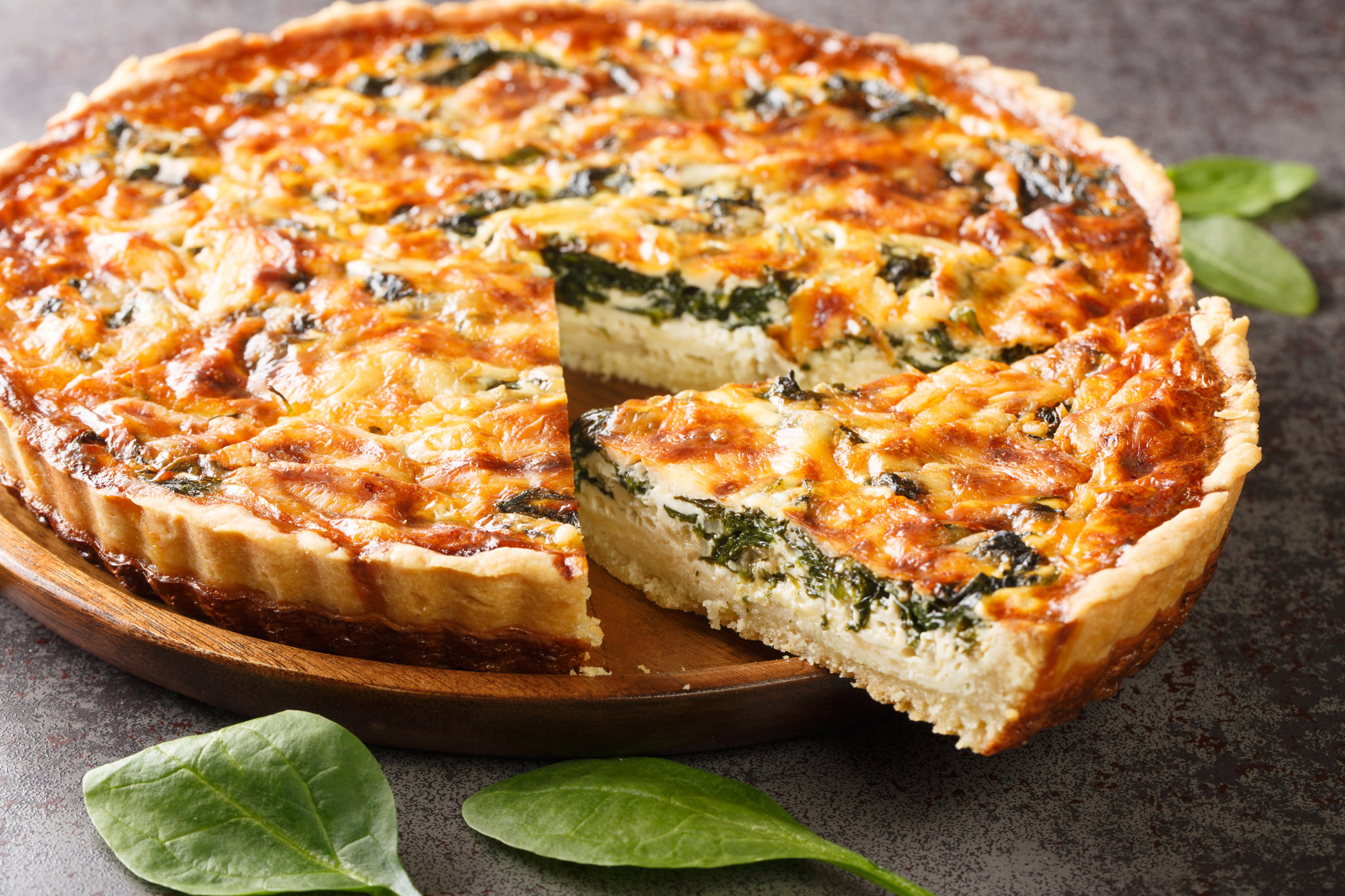 Picture of Spinach & Bacon Quiche